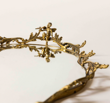 Art Nouveau Mirrored Serving Tray, Early 1900s