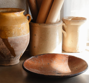 Antique Spanish Terracotta Lebrillo Bowl, 19th Century