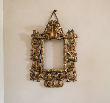 Antique Hand-Carved Giltwood Rococo Frame, Europe, 19th Century