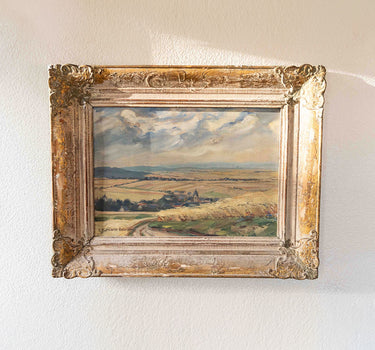 "COUNTRYSIDE" OIL ON CANVAS PAINTING, SIGNED (lr), EARLY 20TH CENTURY