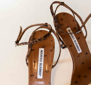 Manolo Blahnik Animal Print Heels IT 36.5